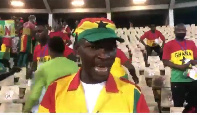 A photo of a disappointed fan after Ghana's defeat to Morocco