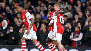 Thomas Partey celebrating a goal with his teammates Credit: Getty Images