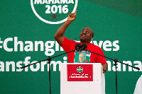 Former President John Mahama at a rally