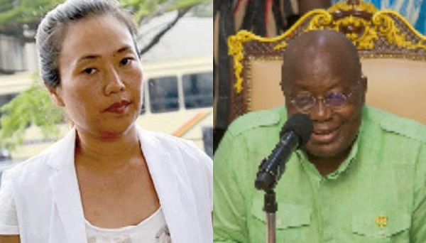 Galamsey queen Aisha Huang and President Akufo-Addo