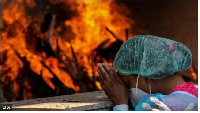 Cremation sites in India struggled with the number of dead - EPA photo