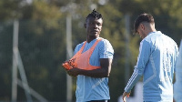 Ghanaian defender, Joseph Aidoo at training