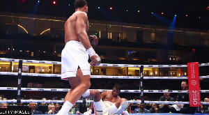 Anthony Joshua secured the 25th knockout of his career