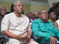 Former president John Mahama and NDC's national Chairman, Samuel Ofosu-Ampofo