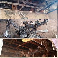 All the items in Samuel Gonsob Sansah's room including his motorbike got burnt