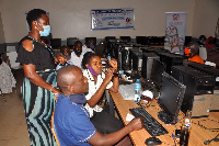 Rosemary Sseninde, the State minister for Primary Education (standing)