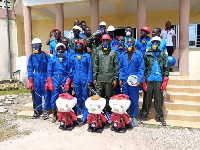 Officials who carried out the disinfection exercise