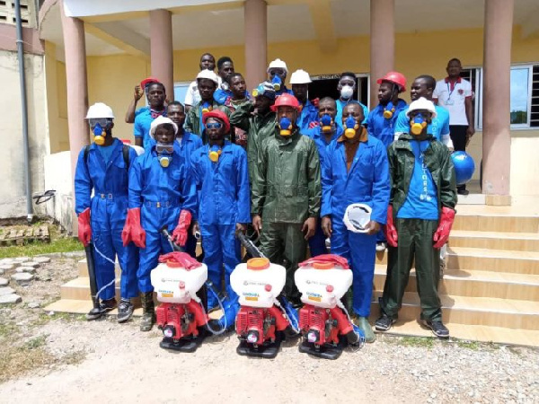 Officials who carried out the disinfection exercise