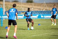 Mubarak Wakaso on the training field