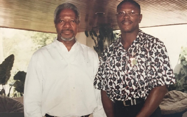 Kwaku Sakyi-Addo [R] with the late Kofi Annan [L]