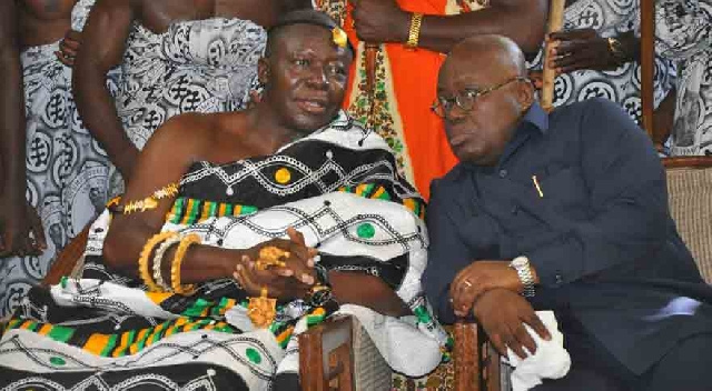 The Asantehene with President Nana Akufo-Addo