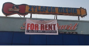 A signage advertising the property which once housed Tamale office of Zylofon Media