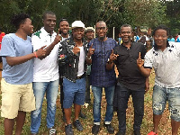 Abedi Pele with some fans