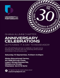 Portsmouth Ghana anniversary flier