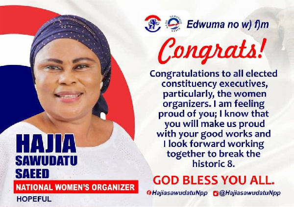 Hajia Sawudatu Saeed is the Deputy National Women’s Organizer of NPP