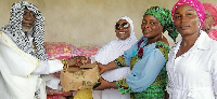 Dorcas Afo Toffey, donated food items to the Muslims in her Constituency