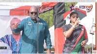 John Mahama at a campaign tour