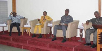 (L-R) Prof Joseph Atsu Ayee, Andrews Bediako, Jonathan Azasoo and Prof Emmanuel Kojo Sakyi