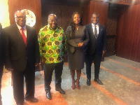 Officials of Vodafone Ghana paid a courtesy call on the President Akufo-Addo