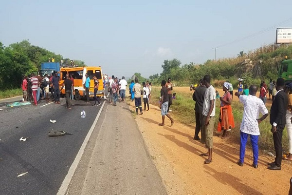 A shot of the accident scene