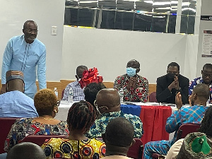 Kennedy  Agyapong addressing members of NPP in New York