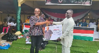 Mr Atamudzi (Left) receiving the citation