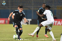 John Antwi in action for Pyramids FC