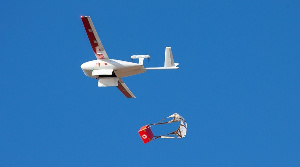 A drone transporting medicine