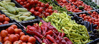 Foodstuffs displayed at the market (file photo)