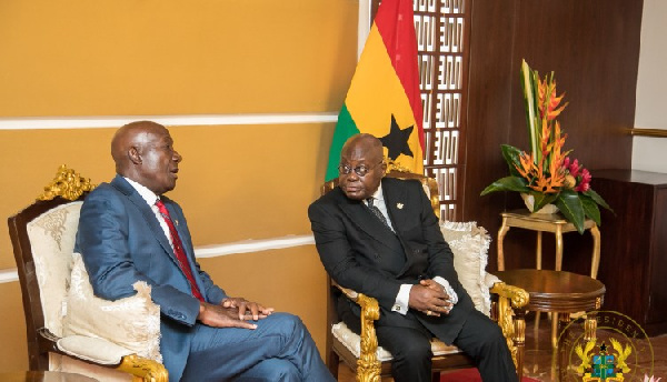 Prime Minister of Trinidad and Tobago,Keith Christopher Rowley (L) & Akufo Addo, Prez, Ghana