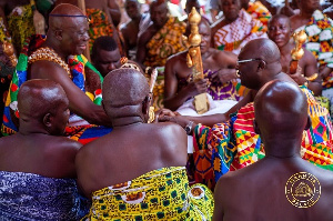 Otumfuo Osei Tutu II and Dr Bawumia