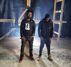 Donzy Chaka with Sarkodie