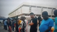 The Nigerians are currently being held at the arrival hall, waiting to be repatriated