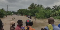 The flooding occurred around 4 pm on Saturday, blocking both lanes