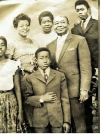 An old photo of Nana Akufo-Addo, his father and other members of his family