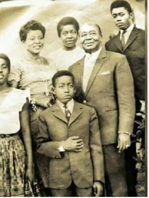 An old photo of Nana Akufo-Addo, his father and other members of his family