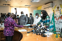 President Akufo-Addo filing his nomination at the Electoral Commission