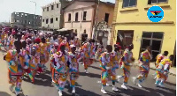 Some masquerades on the streets of Takoradi