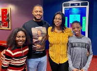 Adwoa Safo with her husband and kids