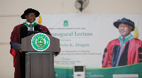 Professor Felix Kofi Abagale giving his inaugral lecture