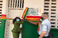 CEO of Overseas Commerce Ghana Ltd, Boaz Amiel and some officials of NCCE at the ceremony