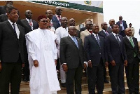 Members of the Presidential Task Force on the ECOWAS Single Currency Programme in a group photograph