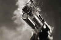 File photo of a fired gun