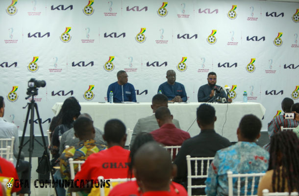 GFA and RANA Motors officials at a press conference