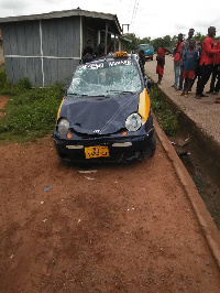 The taxi involved in the accident