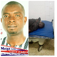 Ali Maiga Halidu and the body of Kofi Labert