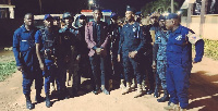 Stonebwoy and some policemen