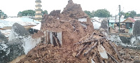 The collapsed Bole Mosque