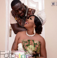 Afia Schwarzenegger and husband Abrokwah