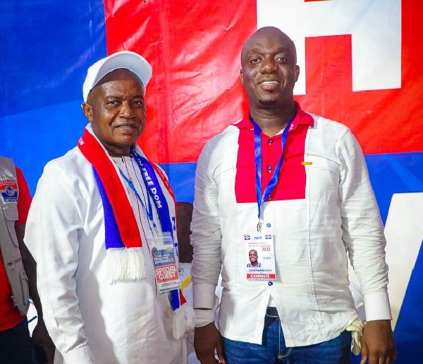 NPP Chairman, Stephen Ntim (left) with General Secretary Justin Kodua Frimpong